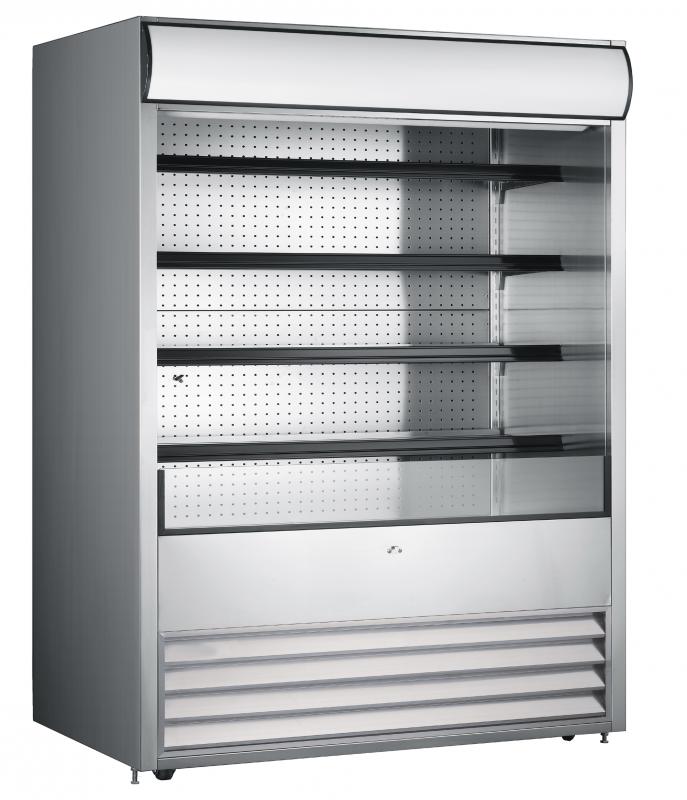 Open Refrigerated Floor Display Case with 1050 L capacity